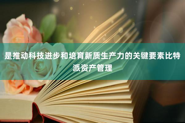 是推动科技进步和培育新质生产力的关键要素比特派资产管理